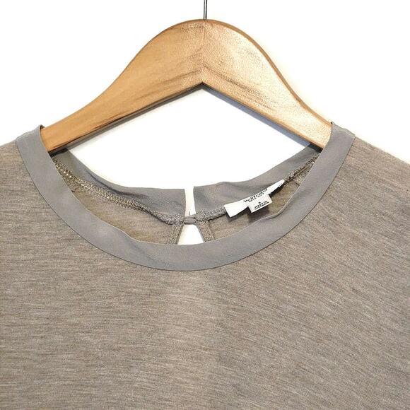 Aritzia Wilfred Silk Rayon Short Sleeve Hi Low Minimalist Tunic Top Size S - Picture 3 of 11